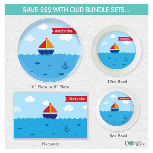 Sailing the Blue Ocean Kids Placemat