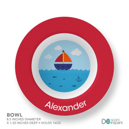 Sailing the Blue Ocean Kids Placemat