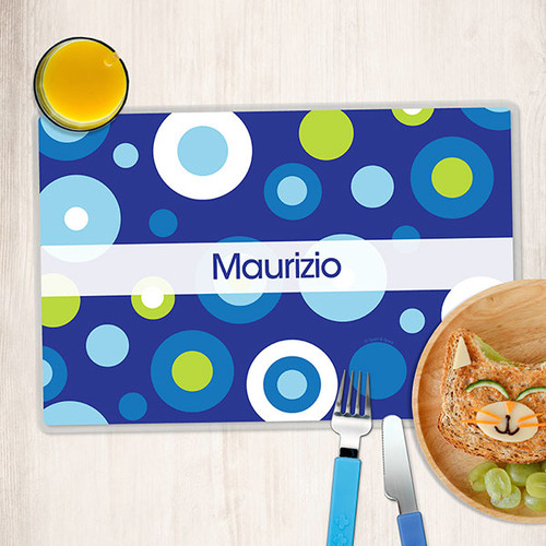 Circles and Circles Blue Kids Placemat