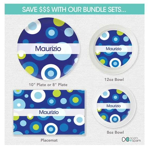 Circles and Circles Blue Kids Placemat