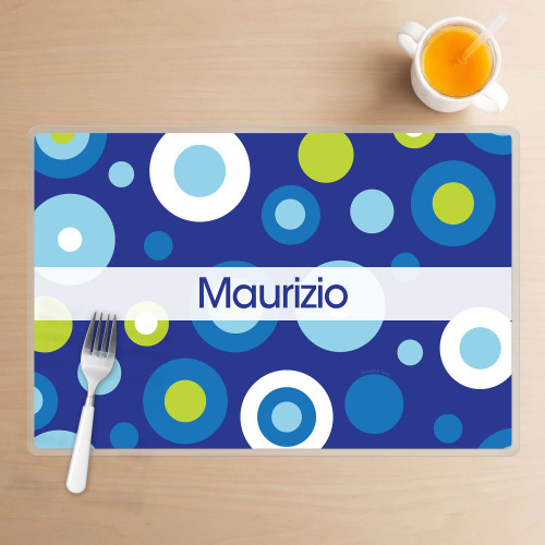 Circles and Circles Blue Kids Placemat