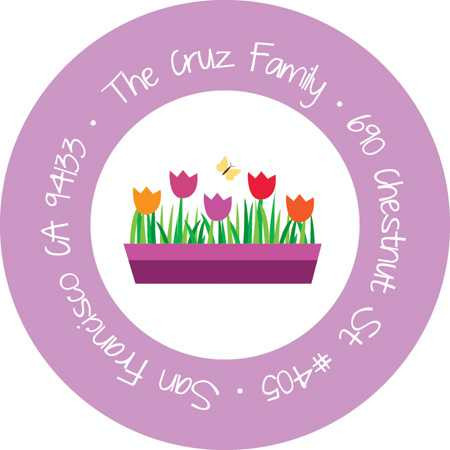 My Bucket Of Tulips Cute Address Labels