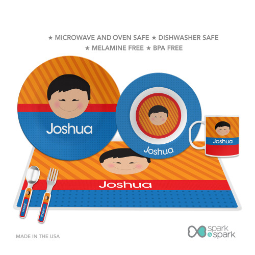 Just Like Me Boy Orange Kids Placemat