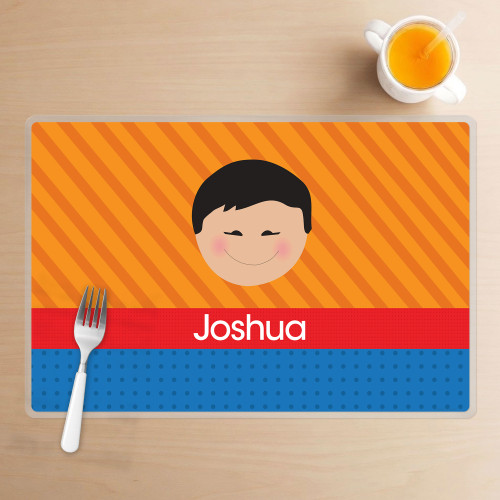 Just Like Me Boy Orange Kids Placemat