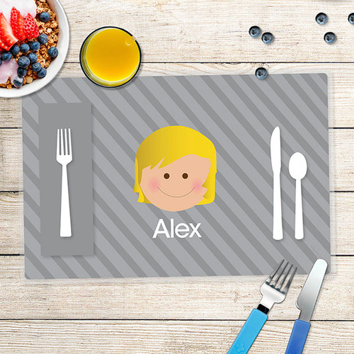 Just Like Me Boy Grey Kids Placemat