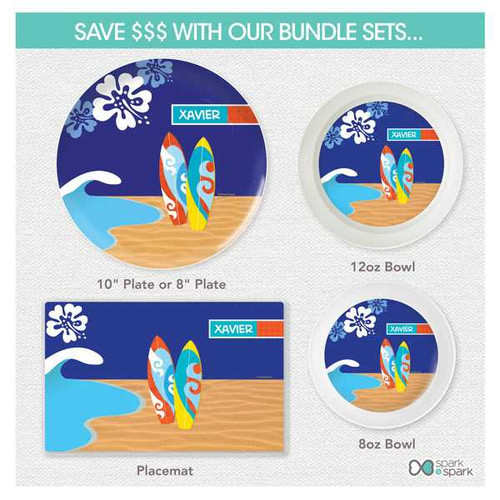 Surf the Waves Blue Kids Placemat