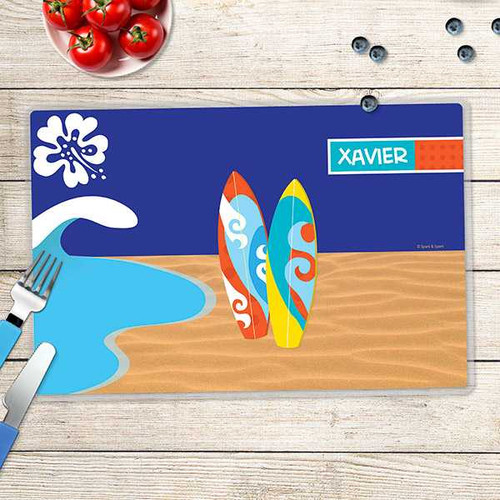 Surf the Waves Blue Kids Placemat