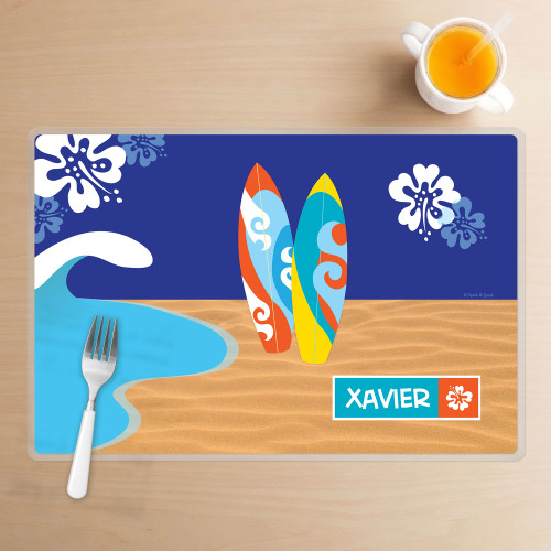 Surf the Waves Blue Kids Placemat