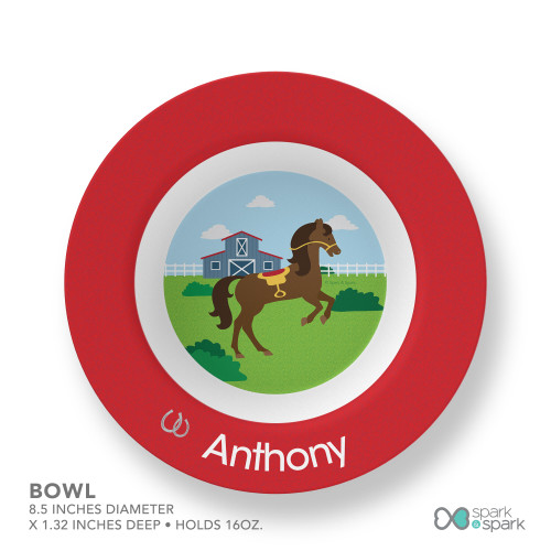 Cute Race Horse Kids Placemat