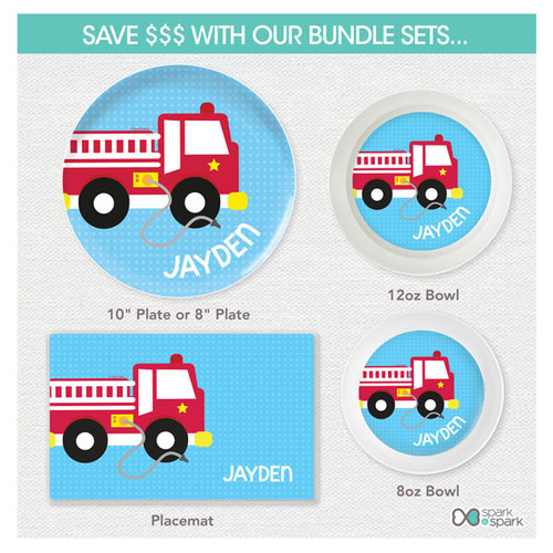 Cool Fire Truck Kids Placemats