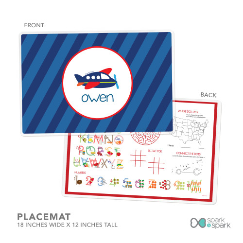Airplane Ride Kids Placemats