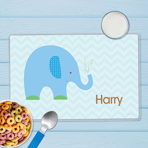 Blue Baby Elephant Kids Placemats