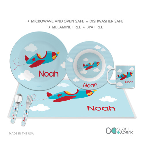 Fly Little Plane Kids Placemats
