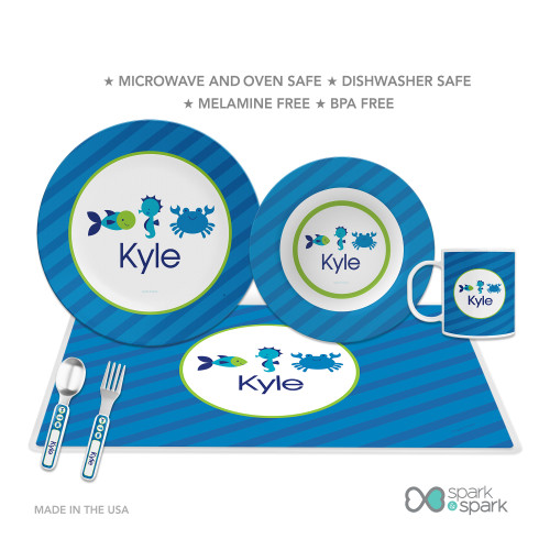Cute Undersea Creatures Kids Placemat