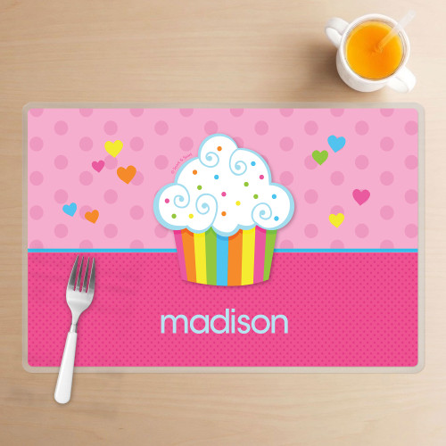 Rainbow Cupcake Kids Placemat