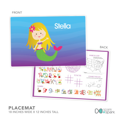 Cute Mermaid Kids Placemat