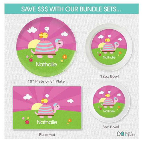 Turtle and Happy Bird Kids Placemat