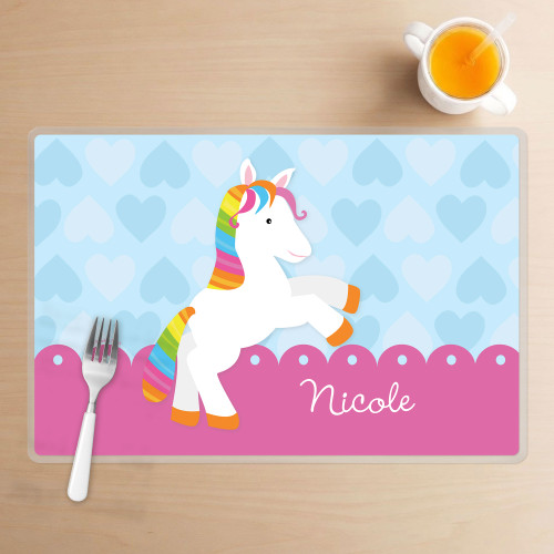 Cute Rainbow Pony Kids Placemat