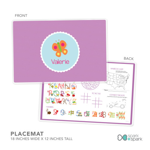 Sweet Butterfly Kids Placemat