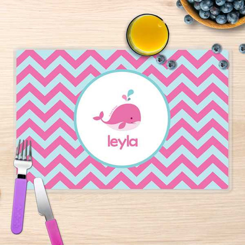 Sweet Pink Whale Kids Placemats
