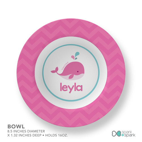 Sweet Pink Whale Kids Placemats