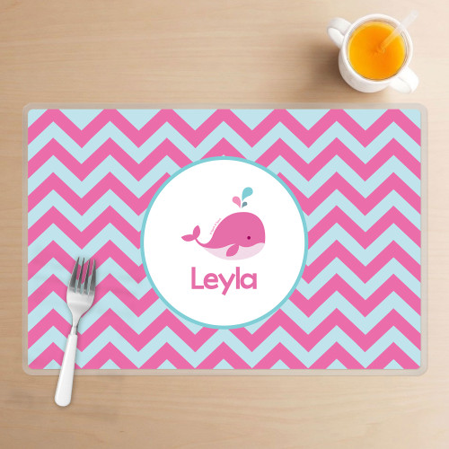 Sweet Pink Whale Kids Placemats