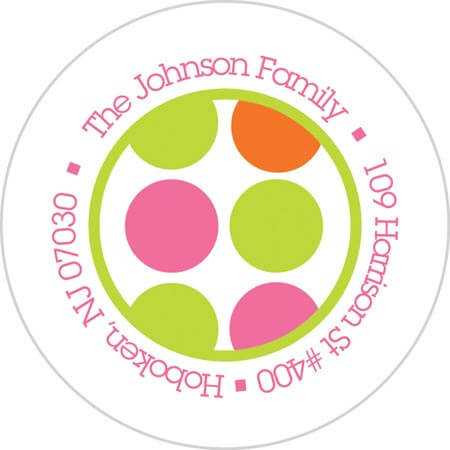 Girly Shirt Orange Address Labels Kids