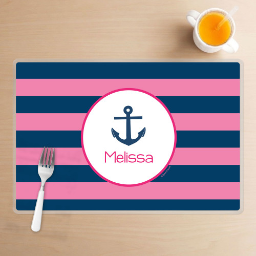 Let's Sail Pink Kids Placemat