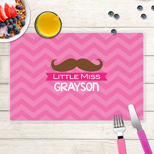 Little Miss Mustache Kids Placemat