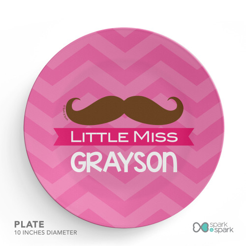 Little Miss Mustache Kids Placemat