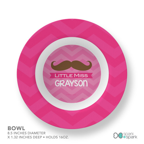 Little Miss Mustache Kids Placemat