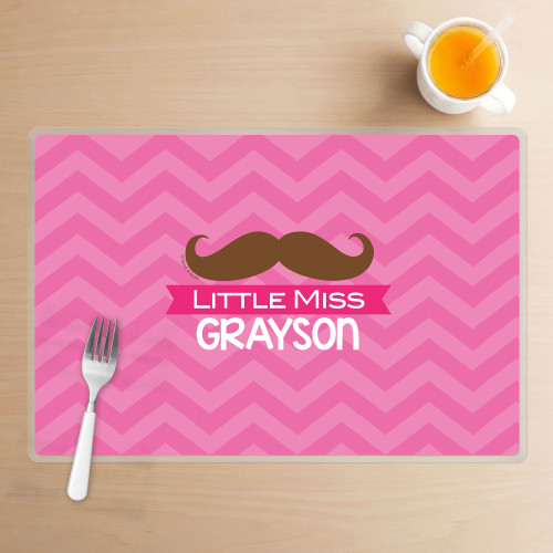 Little Miss Mustache Kids Placemat