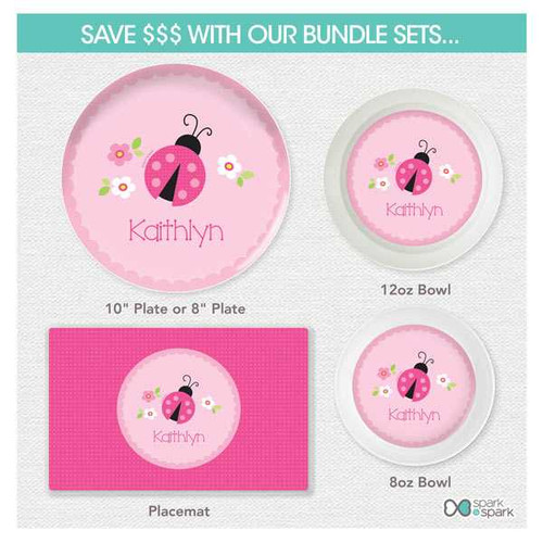 Sweet Pink Lady Bug Kids Placemat