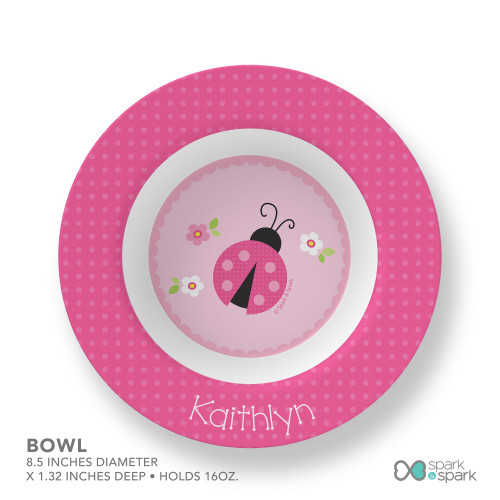 Sweet Pink Lady Bug Kids Placemat
