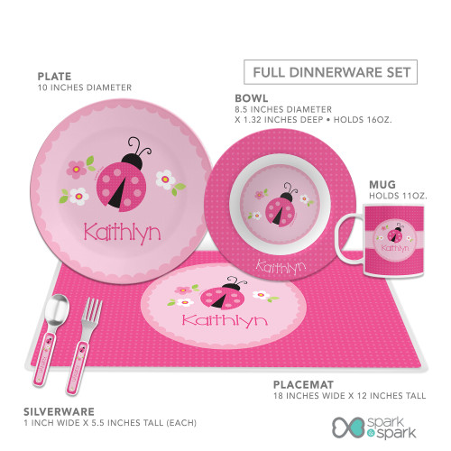 Sweet Pink Lady Bug Kids Placemat