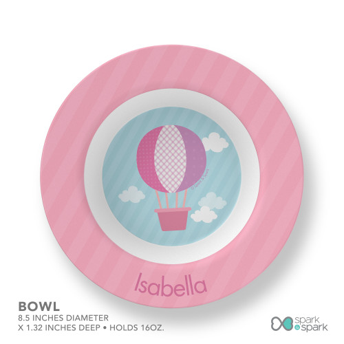 Pink Hot Air Balloon Kids Placemat