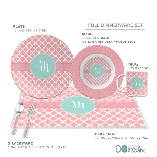 Pretty Pink Quatrefoil Kids Placemat