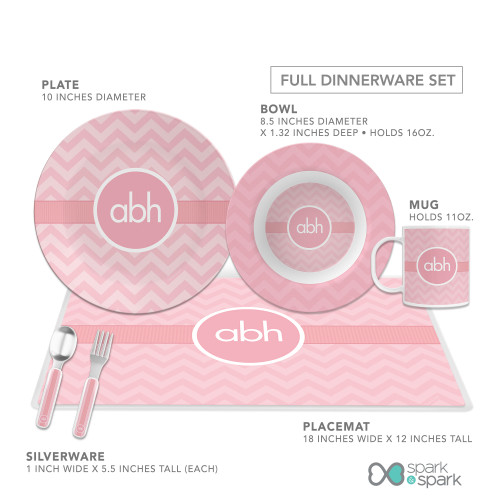 Initials on Chevron Kids Placemat