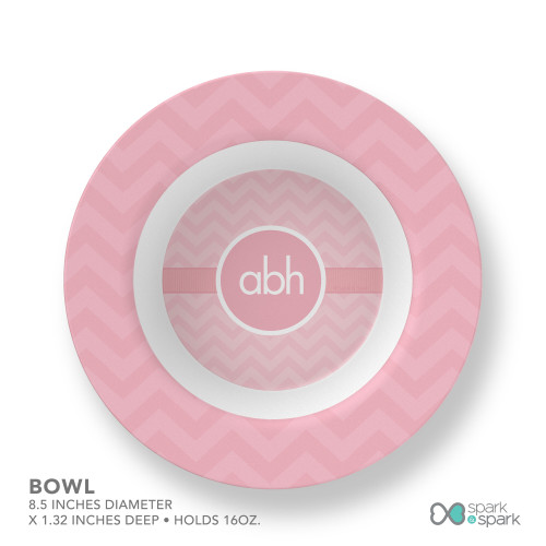 Initials on Chevron Kids Placemat