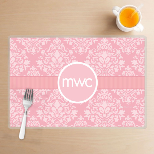 Pink Sweet Damask Kids Placemat