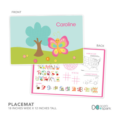 Cute and Sweet Butterfly Kids Placemat