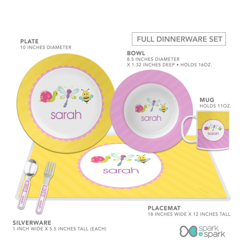 Three Sweet Little Bugs Kids Placemat