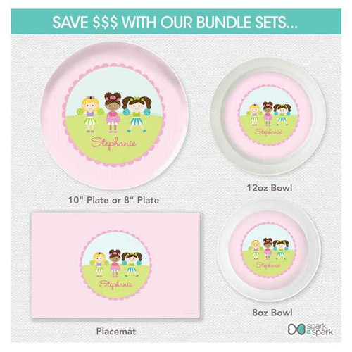 Three Cheerleaders Kids Placemat