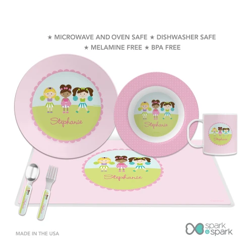 Three Cheerleaders Kids Placemat