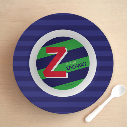 Brilliant Initial Green Kids Bowl