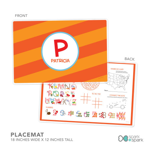 Fun Initials Orange Kids Bowl