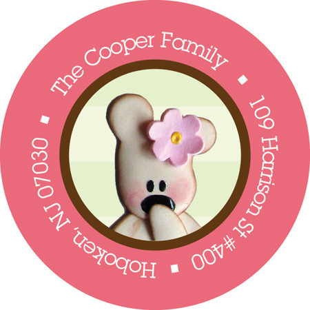 Cute Teddy Bear Personalized Children Labels