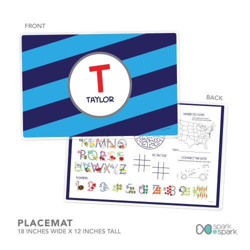 Fun Initials Blue Kids Bowl
