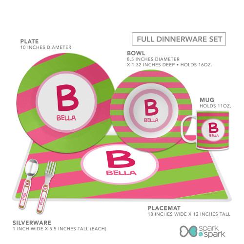 Fun Initials Pink Kids Bowl