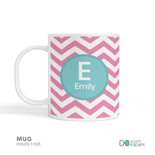 Chevron Pink and Aqua Kids Bowl